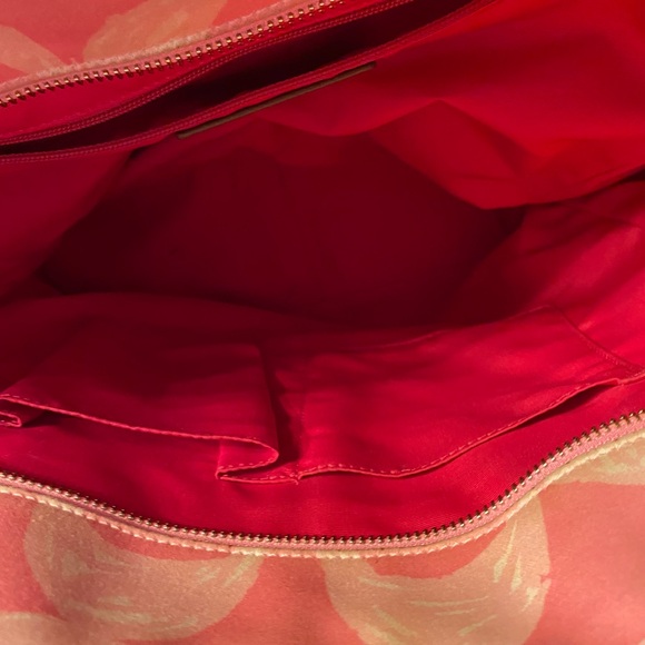 Coach Pink and Cream Tote with Circle Design - Picture 5 of 9